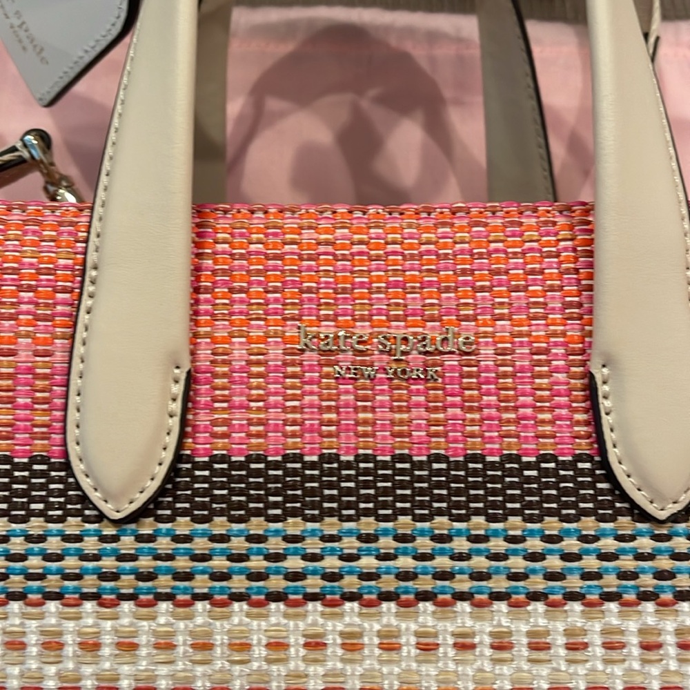 Kate Spade Pink and Cream Tote Bag with Elegant Design - Picture 4 of 8